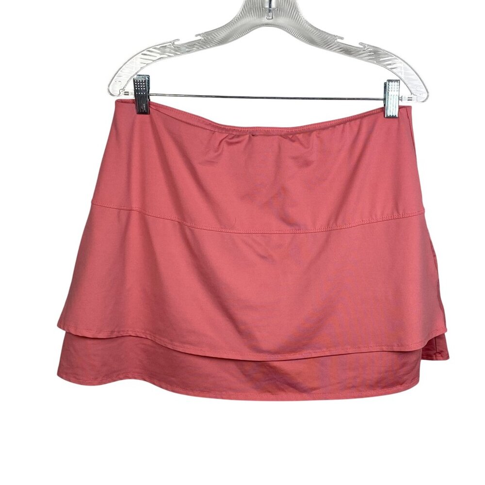 Lucky In Love Tennis Skort Womens XXL Pink Pull On Stretch Pickleball
